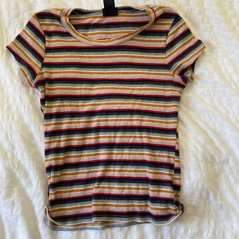 Rue 21 Ribbed Fitted Stripped Top